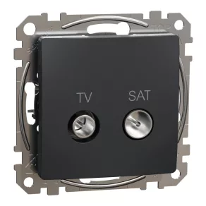   Schneider Electric Sedna Design & Elements - SDD114474S - Priză TV/SAT, de trecere, 7 dB, antracit