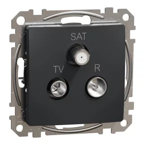   Schneider Electric Sedna Design & Elements - SDD114484 - Priză TV/R/SAT, de trecere, 7 dB, antracit