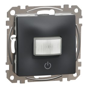   Schneider Electric Sedna Design & Elements - SDD114504 - Senzor de mișcare, cu buton, 160°, 10A, antracit