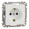 Schneider Electric Sedna Design & Elements - SDD111021 - Priză cu 2 poli și fază, cu capac de protecție, cu conectare prin șuruburi, 16 A, alb