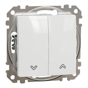   Schneider Electric Sedna Design & Elements - SDD111104 - Întrerupător pentru rulouri, conexiune cu arc, 10AX, alb