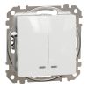 Schneider Electric Sedna Design & Elements - SDD111105L - Comutator pentru candelabru, indicator luminos albastru, 10AX, alb