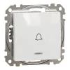 Schneider Electric Sedna Design & Elements - SDD111131L - Buton cu un singur pol, indicator luminos albastru, semnal sonor, conexiune cu arc, 10 A, alb