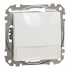 Schneider Electric Sedna Design & Elements - SDD111133L - Buton cu un singur pol, indicator luminos albastru, suport pentru etichetă, conexiune cu arc, 10 A, alb