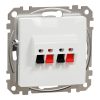 Schneider Electric Sedna Design & Elements - SDD111411 - Conector dublu pentru difuzor, conexiune cu arc, alb