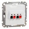 Schneider Electric Sedna Design & Elements - SDD111411 - Conector dublu pentru difuzoare, cu fixare cu arc, alb