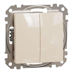   Schneider Electric Sedna Design & Elements - SDD112105 - Întrerupător pentru candelabru, conexiune cu arc, 10AX, (105), bej