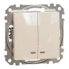 Schneider Electric Sedna Design & Elements - SDD112105L - Întrerupător pentru candelabru, cu indicator luminos albastru, 10 A, bej