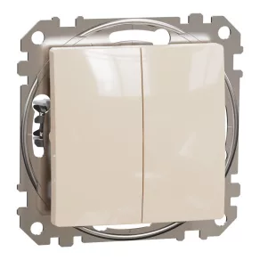   Schneider Electric Sedna Design & Elements - SDD112118 - Comutator cu două poziții, cu arc, 10 A, bej