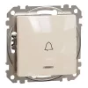 Schneider Electric Sedna Design & Elements - SDD112131L - Buton cu un singur pol, indicator luminos albastru, semnal sonor, conexiune cu arc, 10 A, bej