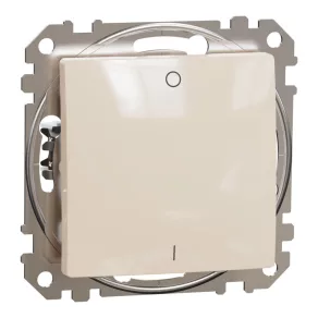   Schneider Electric Sedna comutator bipolar în culoare bej lucios, cu racordare cu arc încastrat, 16AX, 3680 W, SDD112162