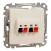 Schneider Electric Sedna Design & Elements - SDD112411 - Conector dublu pentru difuzoare, cu fixare cu arc, bej