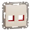 Schneider Electric Sedna Design & Elements - SDD112441C - Adaptor 2xRJ45, pentru inserții KRONE, ICS, AMP-Tyco, bej