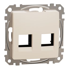   Schneider Electric Sedna Design & Elements - SDD112444C - Adaptor 2xRJ45, AMP, AMP-Tyco, inserții MOLEX, bej