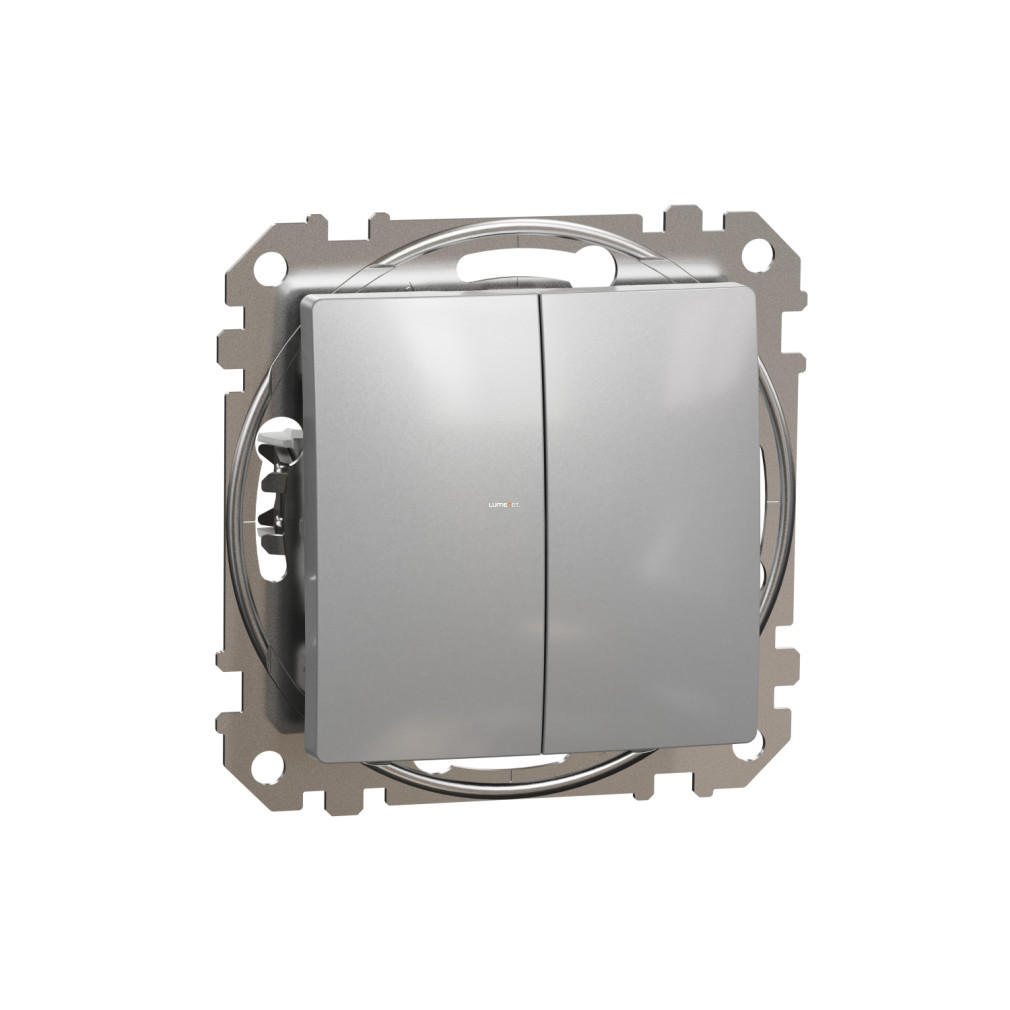 Schneider Sedna comutator pentru candelabru, cu racordare cu arc, 10AX, (105), aluminiu (SDD113105)