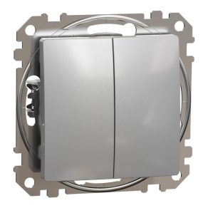   Schneider Electric Sedna Design & Elements - SDD113105 - Comutator pentru candelabru, conexiune cu arc, 10AX, (105), aluminiu