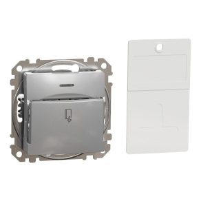   Schneider Electric Sedna Design & Elements - SDD113121 - Comutator cu card, conexiune cu arc, 10 A, aluminiu
