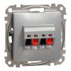 Schneider Electric Sedna Design & Elements - SDD113411 - Conector dublu pentru difuzor, conexiune cu arc, aluminiu