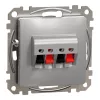 Schneider Electric Sedna Design & Elements - SDD113411 - Conector dublu pentru difuzoare, cu fixare cu arc, din aluminiu