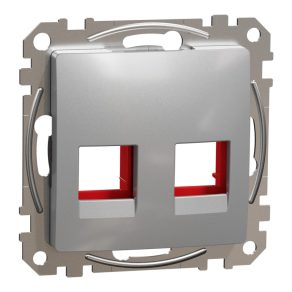   Schneider Electric Sedna Design & Elements - SDD113441C - Adaptor 2xRJ45, KRONE, ICS, inserții AMP-Tyco, aluminiu
