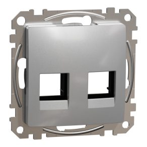   Schneider Electric Sedna Design & Elements - SDD113444C - Adaptor 2xRJ45, AMP, AMP-Tyco, inserții MOLEX, aluminiu