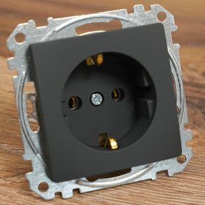   Schneider Electric Sedna Design & Elements - SDD114025 - Priză 2P+F, conexiune cu șurub, 16A, antracit