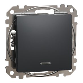   Schneider Electric Sedna Design & Elements - SDD114101N - Întrerupător unipolar, EF, 10AX, antracit