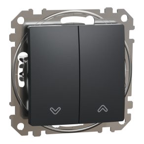   Schneider Electric Sedna Design & Elements - SDD114104 - Întrerupător pentru rulouri, conexiune cu arc, 10AX, antracit