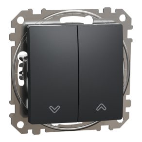   Schneider Electric Sedna Design & Elements - SDD114114 - Întrerupător pentru rulouri, conexiune cu arc, 10AX, antracit