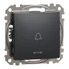 Schneider Electric Sedna Design & Elements - SDD114131L - Buton cu un singur pol, indicator luminos albastru, semnal sonor, conexiune cu arc, 10 A, antracit