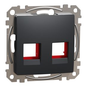   Schneider Electric Sedna Design & Elements - SDD114441C - Adaptor 2xRJ45, KRONE, ICS, inserții AMP-Tyco, antracit