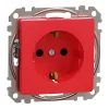 Schneider Electric Sedna Design & Elements - SDD115021 - Priză 2P+F cu capac de protecție, conectare cu șuruburi, fără blocare, 16 A, roșie