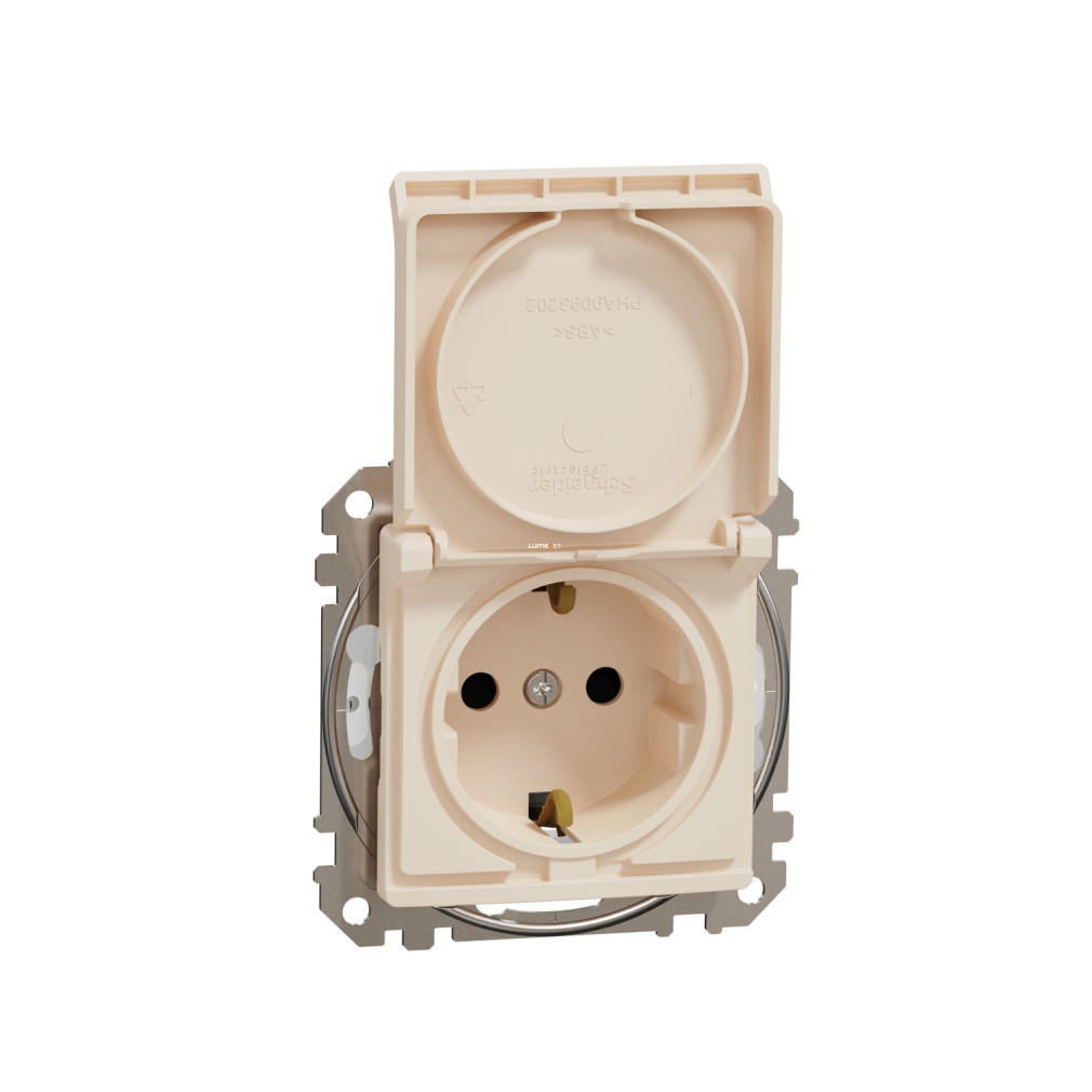 Schneider Sedna 2P+F priză cu capac de protecție, cu capac rabatabil, cu conectare cu șurub, 16A, IP44, bej (SDD212023)