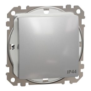   Schneider Electric Sedna Design & Elements - SDD213101 - Întrerupător unipolar, conexiune cu arc, 10AX, IP44, aluminiu
