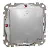 Schneider Electric Sedna Design & Elements - SDD213102 - Întrerupător bipolar, cu acționare cu arc, 10 A, IP44, aluminiu