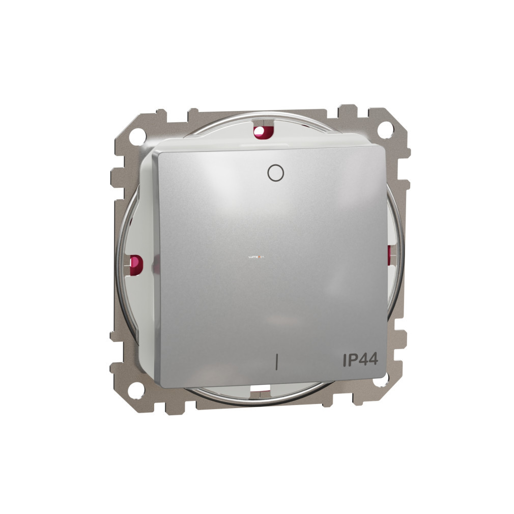 Schneider Sedna comutator bipolar, curacord, 10AX, IP44, aluminiu (SDD213102)