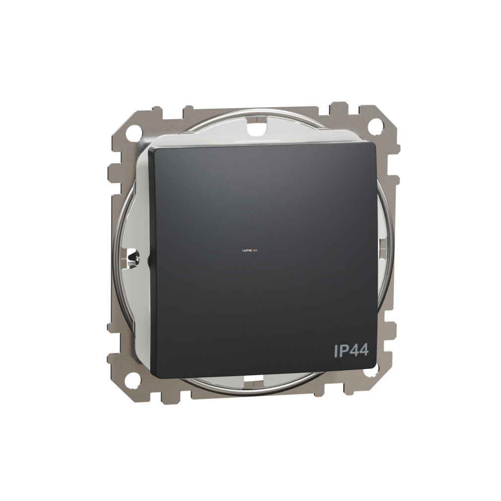Schneider Sedna comutator unipolar, curacord, 10AX, IP44, antracit (SDD214101)