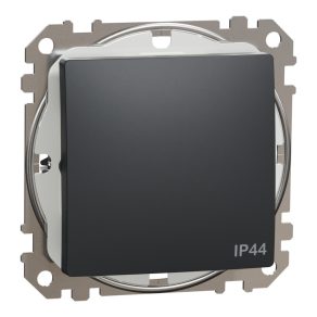   Schneider Electric Sedna Design & Elements - SDD214101 - Întrerupător unipolar, conexiune cu arc, 10AX, IP44, antracit