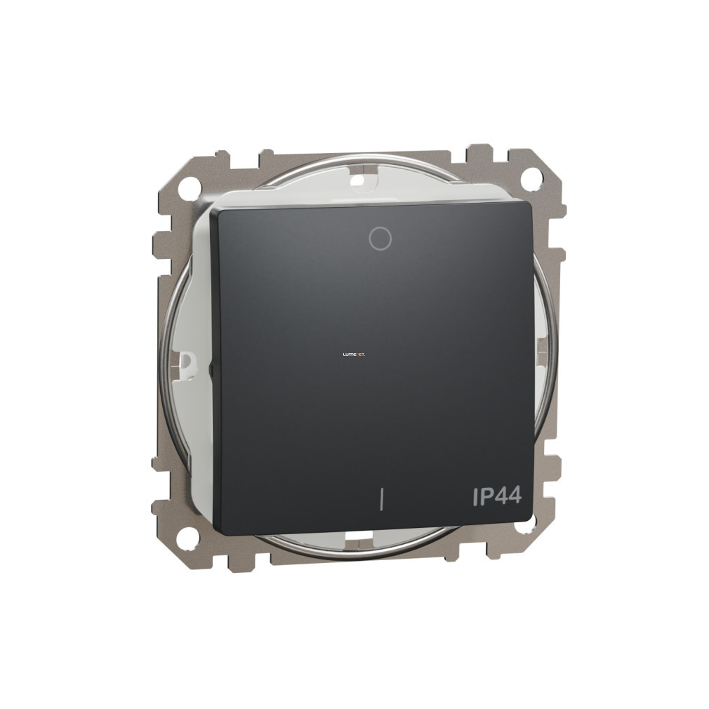 Schneider Sedna comutator bipolar, curacord, 10AX, IP44, antracit (SDD214102)