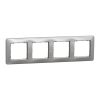 Schneider Electric Sedna Design - SDD313804 - Cadru cvadruplu, universal, aluminiu