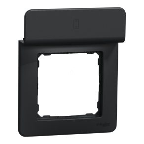   Schneider Electric Sedna Design - SDD314809 - Cadru simplu, cu suport pentru telefon mobil, antracit