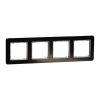 Schneider Electric Sedna Elements - SDD361804 - Cadru cvadruplu, universal, negru cristal