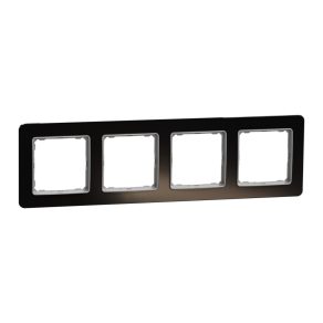   Schneider Electric Sedna Elements - SDD361804 - Cadru cvadruplu, universal, negru cristal