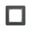 Schneider Electric Sedna Design Elements cadru individual în culoarea fum de cuarzo, pentru montare orizontală și verticală, suprafață lucioasă, SDD362801