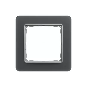   Schneider Electric Sedna Design Elements cadru individual în culoarea fum de cuarzo, pentru montare orizontală și verticală, suprafață lucioasă, SDD362801