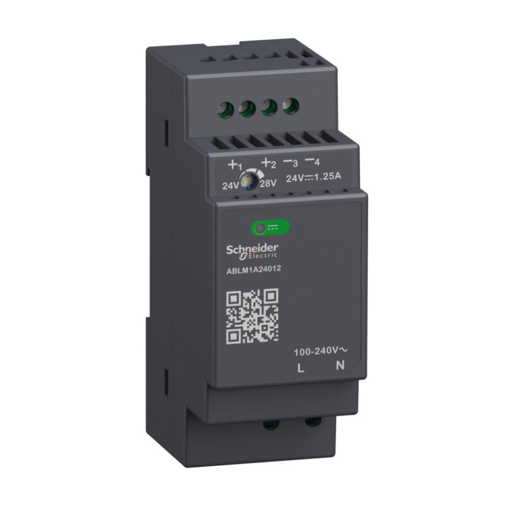 Modicon Modular tápegység, moduláris, DIN sínre szerelhető, 1fázisú, 24 VDC, 1,2 A, 30W ABLM1A24012 Schneider