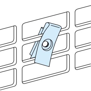   Schneider Electric PrismaSeT - LVS03182 - 20 bucăți piulițe M6 care pot fi fixate într-o placă de montare cu grilă