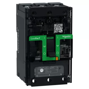   Schneider Electric ComPacT NSXm (2021) - C11F3TM050B - Întrerupător (36 kA, 415 V c.a.), 3P 3d, 50 A, unitate de declanșare TMD, cu cleme de prindere și conectori pentru șină