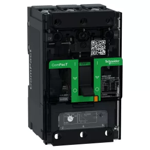   Schneider Electric ComPacT NSXm (2021) - C11F3TM063B - Întrerupător (36 kA, 415 V c.a.), 3P 3d, 63 A, unitate de declanșare TMD, cu cleme de prindere și conectori pentru șină
