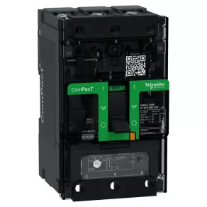   Schneider Electric ComPacT NSXm (2021) - C12F3TM125B - Întrerupător (36 kA, 415 V c.a.), 3P 3d, 125 A, unitate de declanșare TMD, cu cleme de prindere și conectori pentru șină